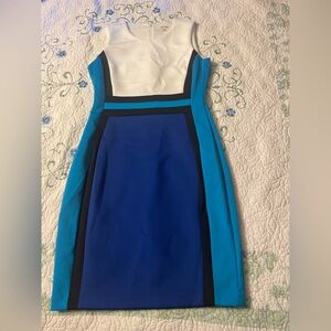 Calvin Klein Dress in Blue and White